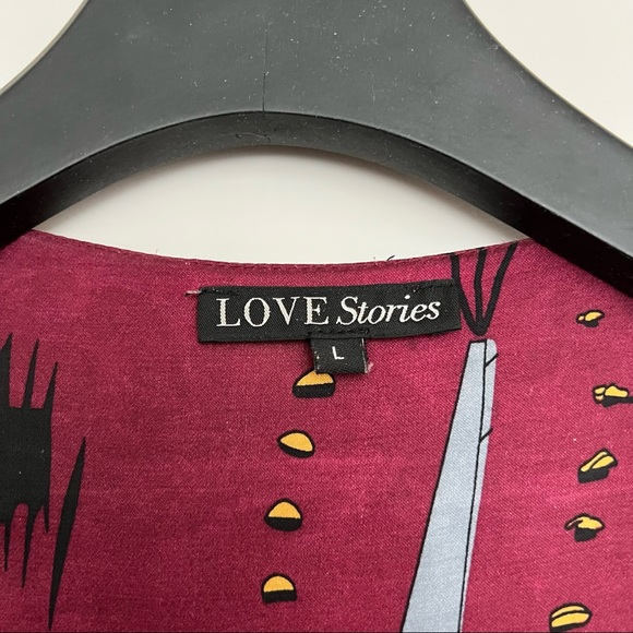 LOVE STORIES • Printed Satin Kimono Robe - Picture 4 of 7